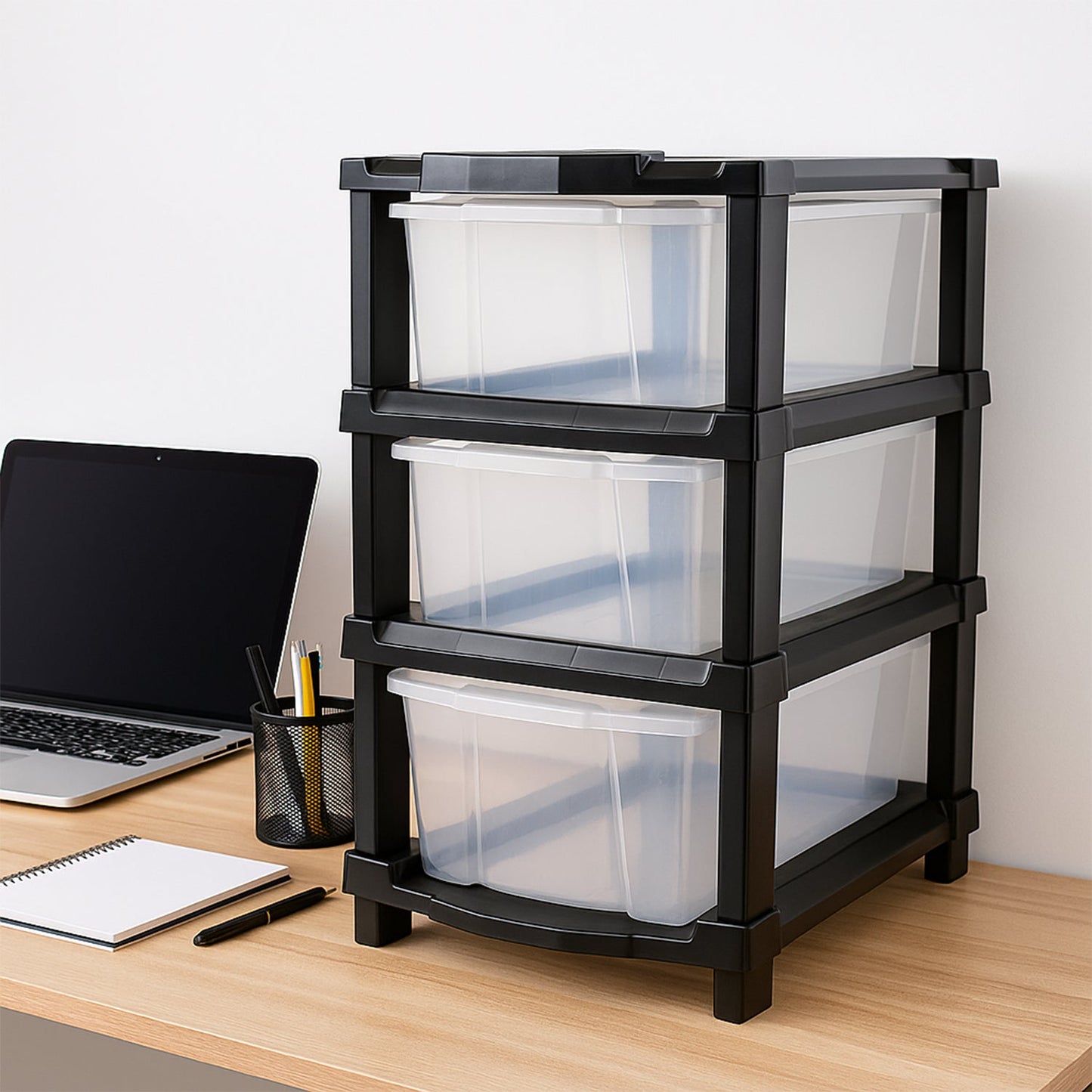 3-Layer Classic Transparent Drawer Storage Organizer