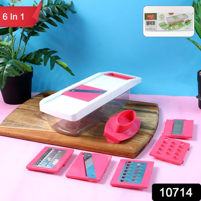 6-in-1 Vegetable Slicer, Grater & Chopper - (Set)