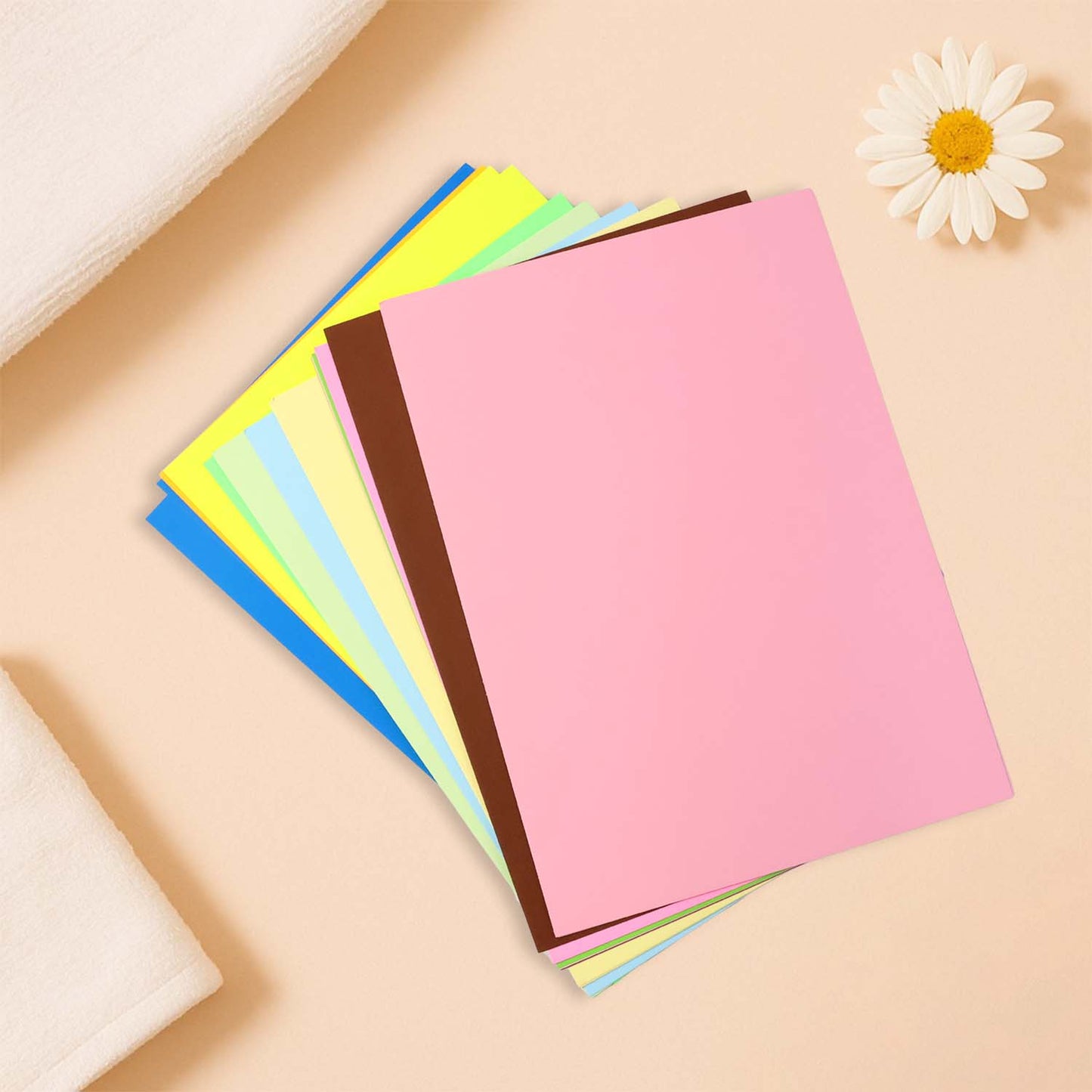 A4 Size Colored Craft Paper Sheets (24 Pc)