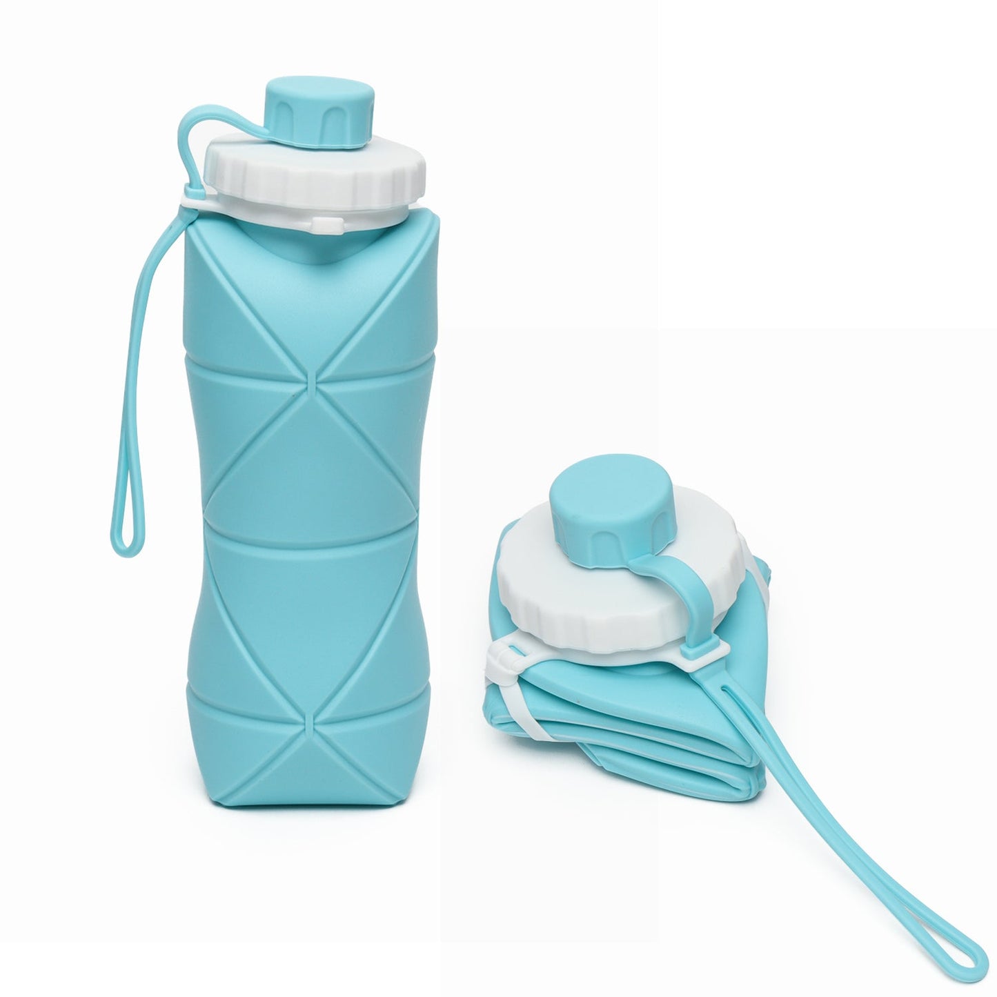 600ml Collapsible Silicone Water Bottle for Travel, Sports, Gym & Office (1 Pc)